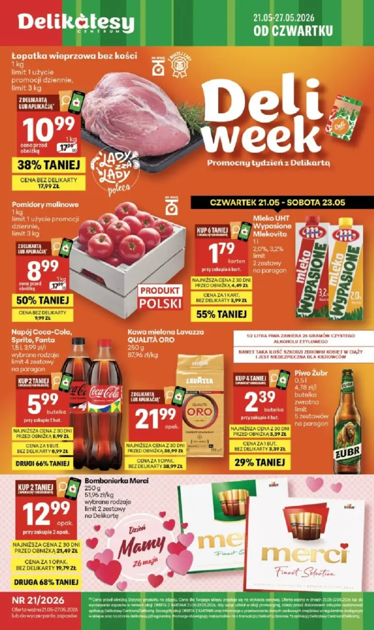 Delikatesy Centrum Gazetka od 21.05.2026