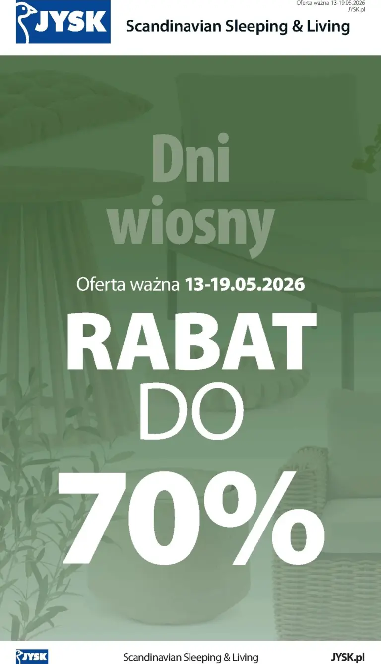 JYSK Gazetka od 13.05.2026