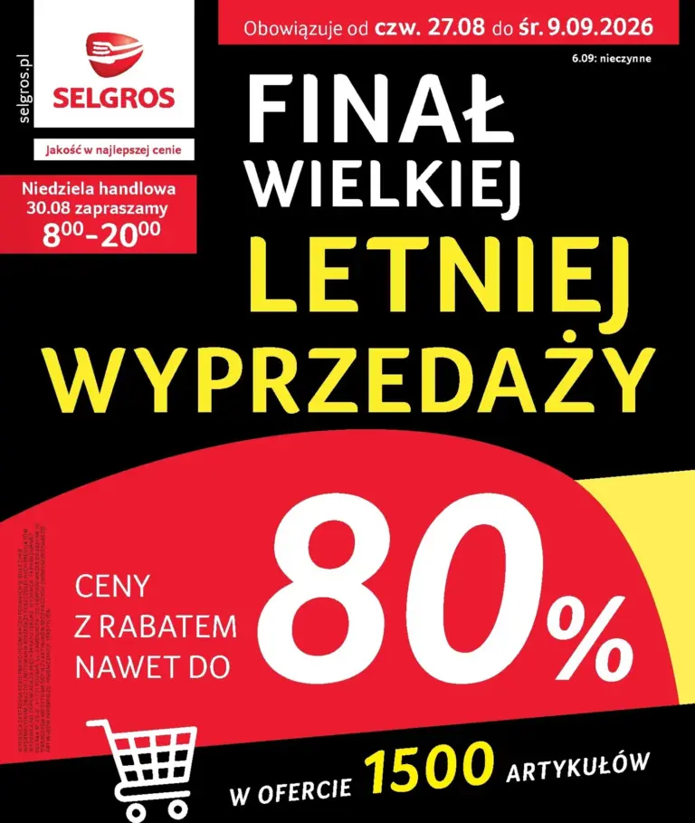 Selgros Cash&Carry Gazetka od 27.08.2026