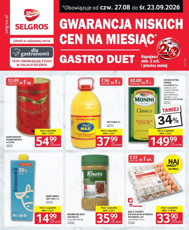 Selgros Cash&Carry Gazetka od 27.08.2026